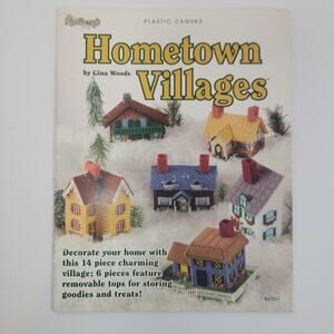Vintage Needlecraft Plastic Canvas Hometown Villages by Gina Woods